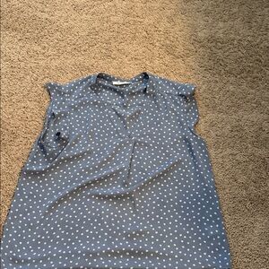 Blue Polka Dot Blouse